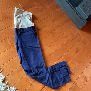 Navy motherhood maternity skinny ankle pants